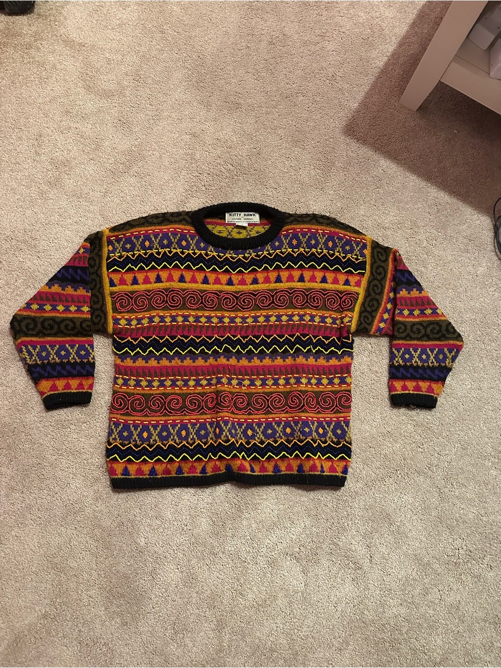Vintage Patterned Vivian Wang Sweater